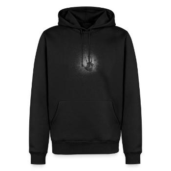 Empreinte de main - Sweat à capuche Premium bio Homme - noir - Devant - Nico (187cm)
