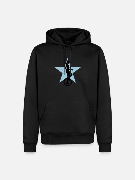 einradfahrerin_2c - Men’s Premium Organic Hoodie - black
