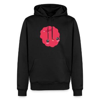 Süße Himbeere - Männer Premium Bio Hoodie - Schwarz - Vorne - Nico (187cm)