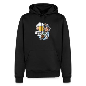 VL124C_Ogezapftis - Männer Premium Bio Hoodie - Schwarz - Vorne - Nico (187cm)