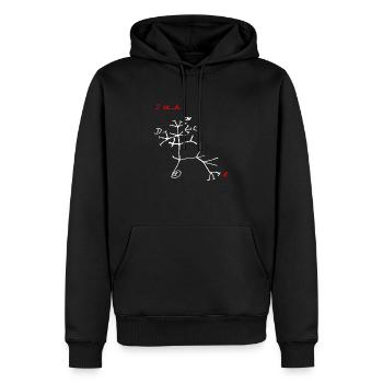 Atheistisch denken - Männer Premium Bio Hoodie - Schwarz - Vorne - Nico (187cm)