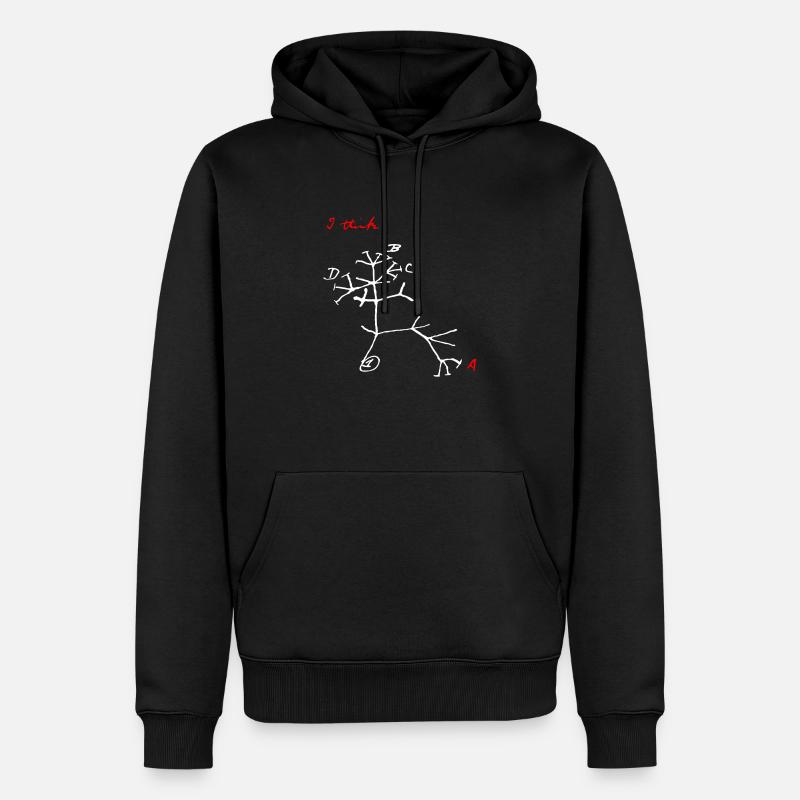 Atheistisch denken - Männer Premium Bio Hoodie - Schwarz