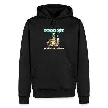 Prost Schützenbrüder - Männer Premium Bio Hoodie - Schwarz - Vorne - Nico (187cm)
