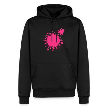 éclaboussure - Sweat à capuche Premium bio Homme - noir - Devant - Nico (187cm)