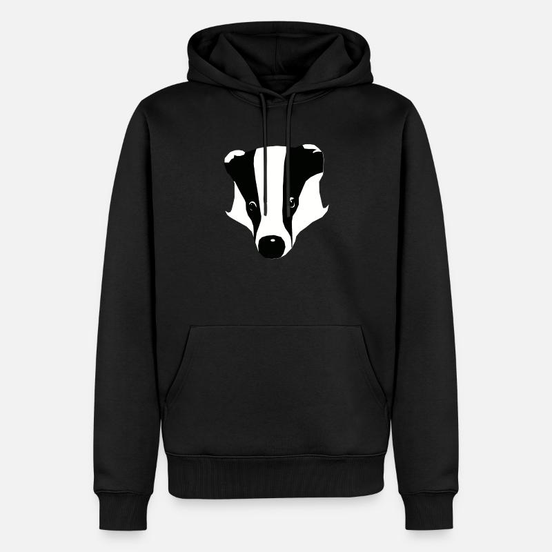 dachs - Männer Premium Bio Hoodie - Schwarz