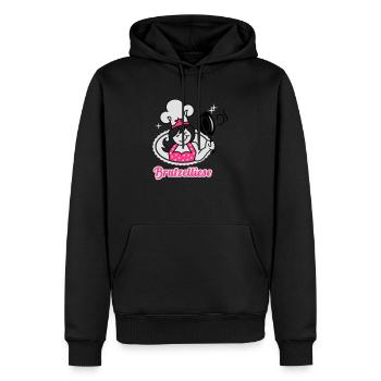 Köchin - Küche - Koch - grillen - Barbecue - 3C - Männer Premium Bio Hoodie - Schwarz - Vorne - Nico (187cm)