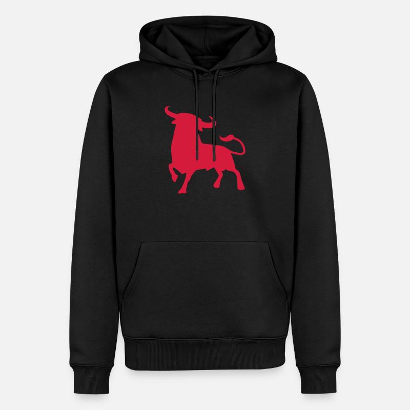 Stier kampfstier andalusien spanischer baskischer - Männer Premium Bio Hoodie - Schwarz