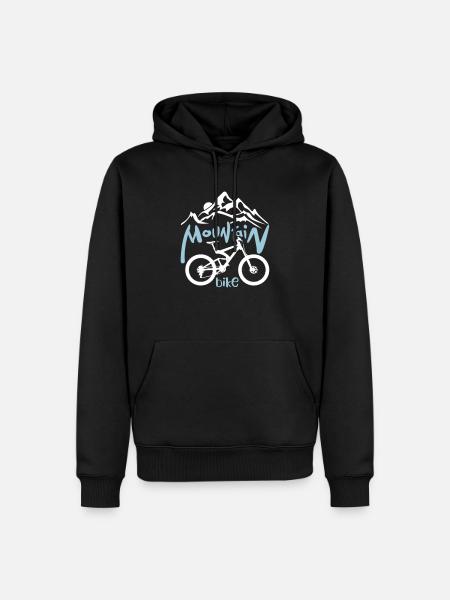 Vélo de montagne drôle - Sweat à capuche Premium bio Homme - noir