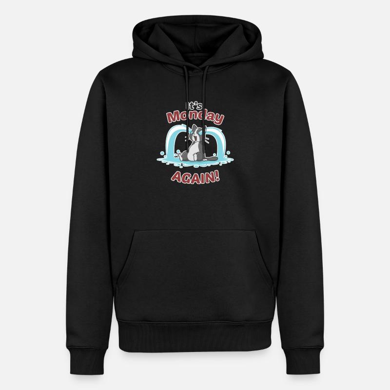 C’est lundi. - Sweat à capuche Premium bio Homme - noir