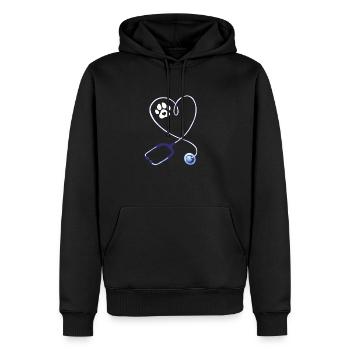 Vet Tech Stethoscope - Men’s Premium Organic Hoodie - black - Front - Nico (187cm)