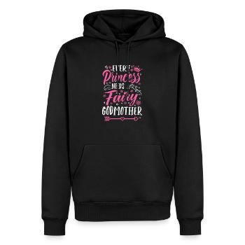 Chaque princesse a besoin d’une fée marraine - Sweat à capuche Premium bio Homme - noir - Devant - Nico (187cm)