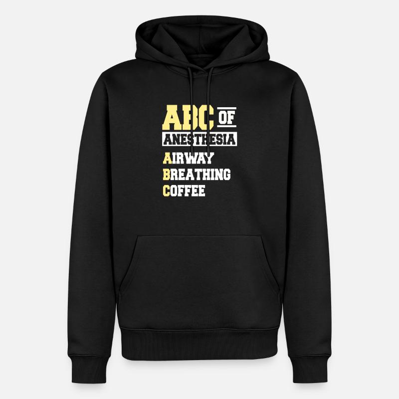 ABC de l’anesthésie - Sweat à capuche Premium bio Homme - noir