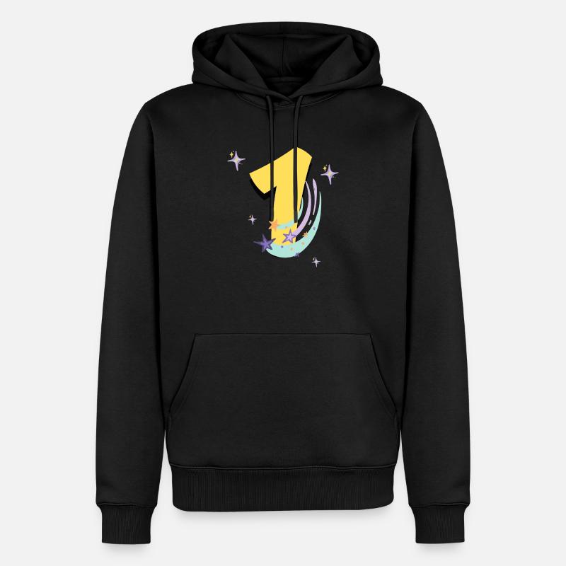1 er anniversaire espace - Sweat à capuche Premium bio Homme - noir
