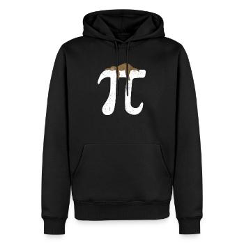 Math Sloth Pi - Men’s Premium Organic Hoodie - black - Front - Nico (187cm)