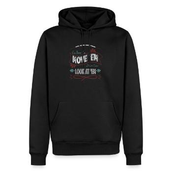 awesome baseballshirt motocycle car present funny - Männer Premium Bio Hoodie - Schwarz - Vorne - Nico (187cm)