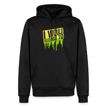 Je préfère ne pas - Sweat à capuche Premium bio Homme - noir - Devant - Nico (187cm)