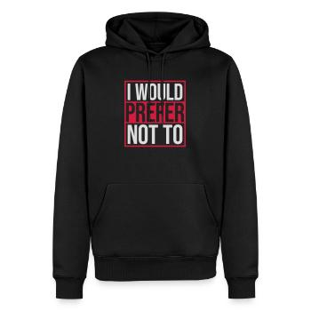 Je préfère ne pas - Sweat à capuche Premium bio Homme - noir - Devant - Nico (187cm)