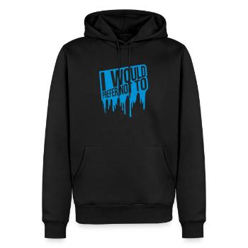 Je préfère ne pas - Sweat à capuche Premium bio Homme - noir - Devant - Nico (187cm)