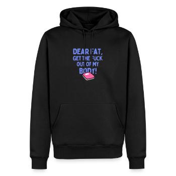 Chère graisse, retire le F de mon corps - Sweat à capuche Premium bio Homme - noir - Devant - Nico (187cm)