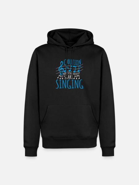 may spontaneously start singing - Men’s Premium Organic Hoodie - black