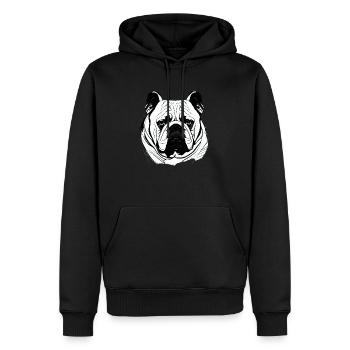 Bulldog french english dog pooch 2 - Men’s Premium Organic Hoodie - black - Front - Nico (187cm)