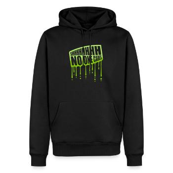 shhh no one cares - Männer Premium Bio Hoodie - Schwarz - Vorne - Nico (187cm)