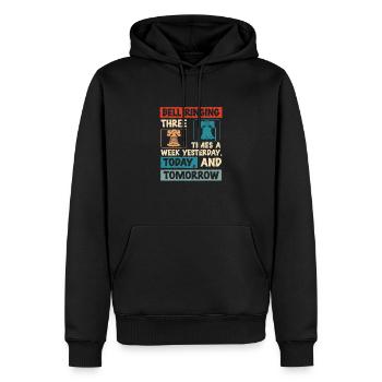 Funny Bell Ringing Hobby Three Times A Week For - Männer Premium Bio Hoodie - Schwarz - Vorne - Nico (187cm)