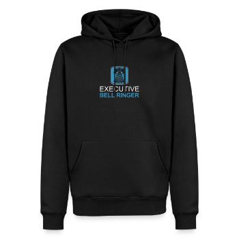 Génial Bell Sonnerie Camapanologie L’exécutif - Sweat à capuche Premium bio Homme - noir - Devant - Nico (187cm)