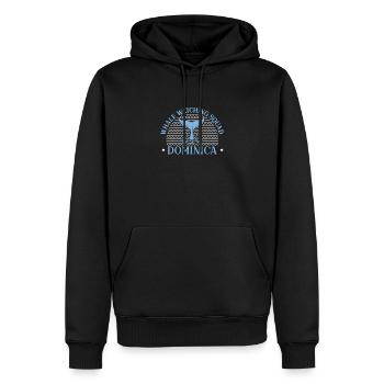 Équipe d’observation des baleines Dominique Stolzes - Sweat à capuche Premium bio Homme - noir - Devant - Nico (187cm)