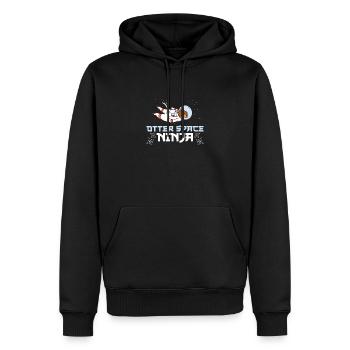 Lustiger Otter Space Ninja Ein Otter im Weltraum - Männer Premium Bio Hoodie - Schwarz - Vorne - Nico (187cm)