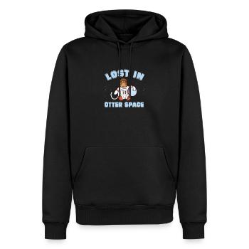 Lustiges Otter Space Pun Lost In Otter Space für - Männer Premium Bio Hoodie - Schwarz - Vorne - Nico (187cm)