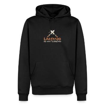 LARPing Is My Cardio Funny Roleplaying Medieval - Männer Premium Bio Hoodie - Schwarz - Vorne - Nico (187cm)