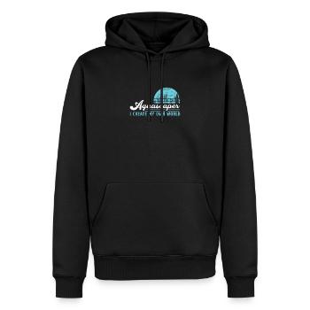 Fantastique monde amateur d’aquascaping pour - Sweat à capuche Premium bio Homme - noir - Devant - Nico (187cm)