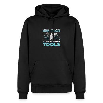 Ich hatte früher Geld Lustiges Aquascaping-Hobby - Männer Premium Bio Hoodie - Schwarz - Vorne - Nico (187cm)