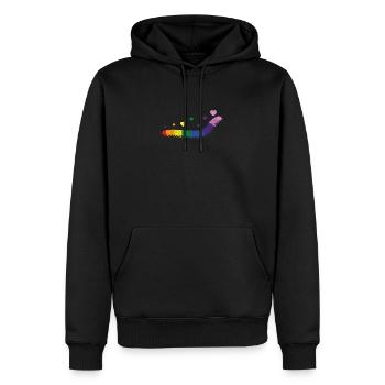 Un mille-pattes arc-en-ciel fantastique pour les gays - Sweat à capuche Premium bio Homme - noir - Devant - Nico (187cm)
