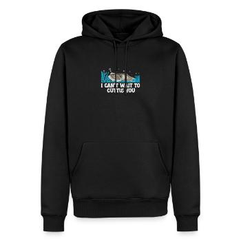 C’est drôle, j’ai hâte de te voir. - Sweat à capuche Premium bio Homme - noir - Devant - Nico (187cm)