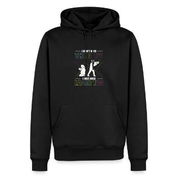 Je n’ai pas besoin de thérapie, j’ai juste besoin - Sweat à capuche Premium bio Homme - noir - Devant - Nico (187cm)