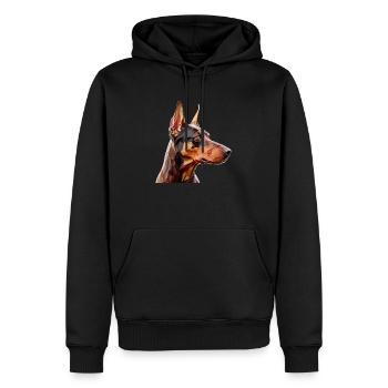 The Doberman - Men’s Premium Organic Hoodie - black - Front - Nico (187cm)