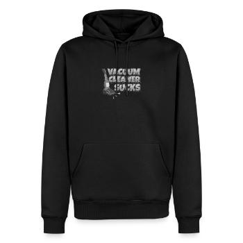 Lustiger Staubsauger saugt den Humor der - Männer Premium Bio Hoodie - Schwarz - Vorne - Nico (187cm)