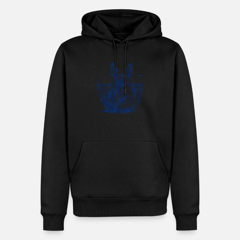 Chien dans un œuf - Sweat à capuche Premium bio Homme - noir