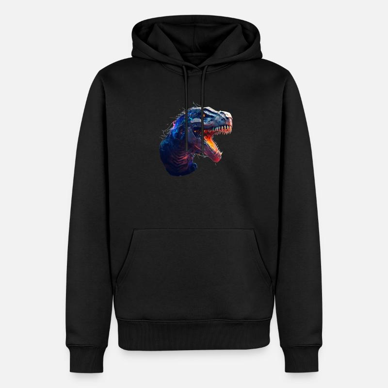 T-rex robotique - Sweat à capuche Premium bio Homme - noir