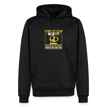 Day of bounty hunting of superheroes at the - Men’s Premium Organic Hoodie - black - Front - Nico (187cm)
