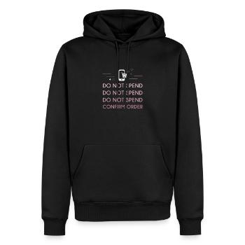 Achats en ligne amusants Confirmez le - Sweat à capuche Premium bio Homme - noir - Devant - Nico (187cm)