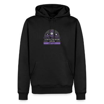 Les achats en ligne humoristiques sont un art, - Sweat à capuche Premium bio Homme - noir - Devant - Nico (187cm)