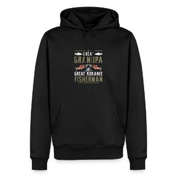 Fantastisches Lachsfischen Urgroßvater Great - Männer Premium Bio Hoodie - Schwarz - Vorne - Nico (187cm)