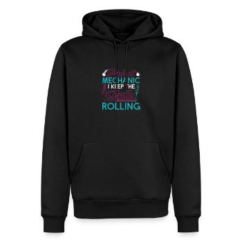 Pinball I Keep The Balls Rolling Lustiger Flipper - Männer Premium Bio Hoodie - Schwarz - Vorne - Nico (187cm)