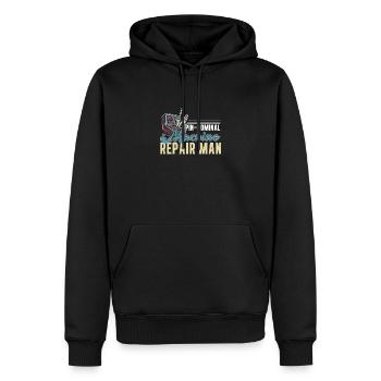 Flipper Repair Man Lustiger Flipper im Retro-Stil - Männer Premium Bio Hoodie - Schwarz - Vorne - Nico (187cm)