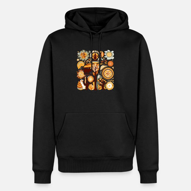 Nature Australienne - Sweat à capuche Premium bio Homme - noir