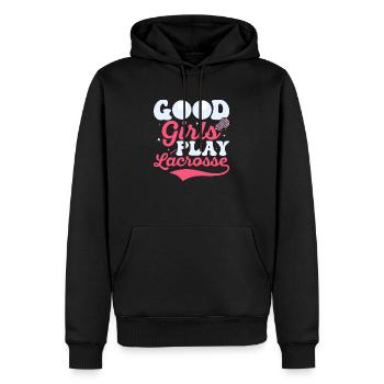 Good Girls Play Lacrosse Player Lifestyle - Männer Premium Bio Hoodie - Schwarz - Vorne - Nico (187cm)