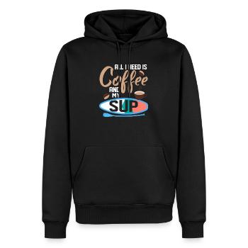 All I Need Is Coffee And My SUP Stand Up Paddling - Männer Premium Bio Hoodie - Schwarz - Vorne - Nico (187cm)